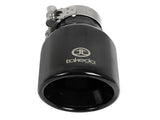 aFe Takeda Universal Exhaust Tip 2-1/2 IN Inlet x 4 IN Outlet x 6 IN L- Black