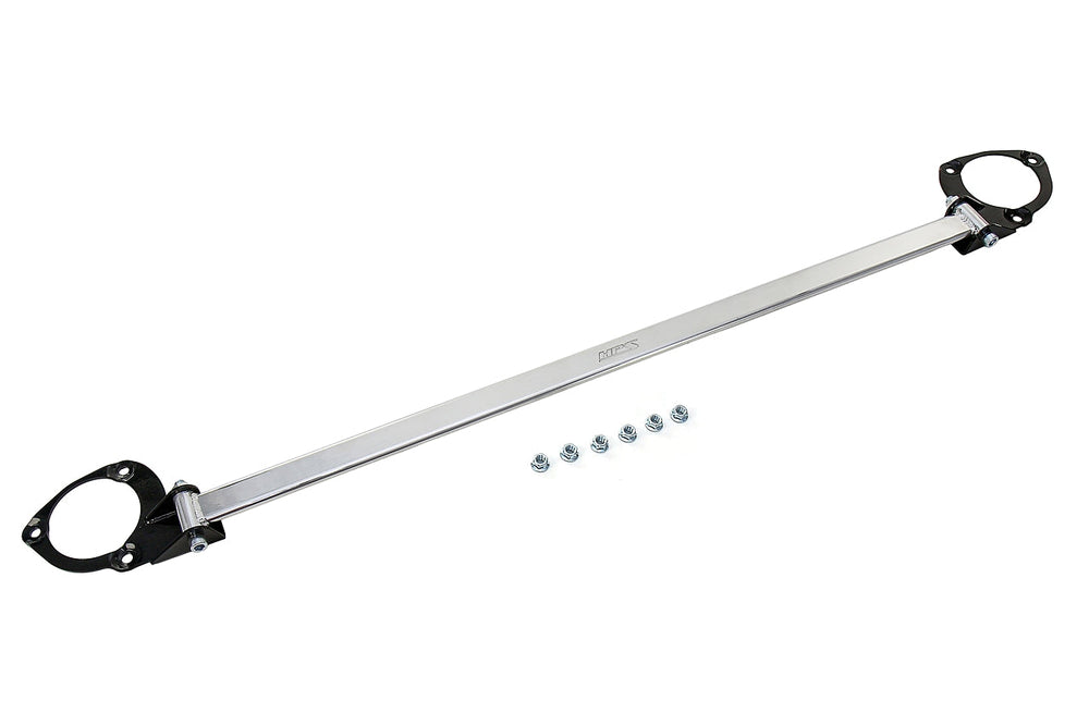 HPS Performance Aluminum Front Strut Tower Brace Bar Polished 42-102P