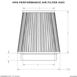 HPS Performance Air Filter 6" ID, 6" Element Length, 7" Overall Length
