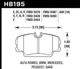 Hawk 84-4/91 BMW 325 (E30) DTC-50 Race Front Brake Pads