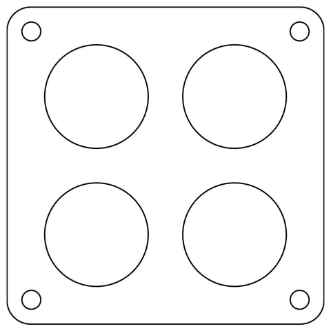 Cometic Holley Dominator 4-Hole .060in Fiber Carburetor Gasket - 2.00in Holes