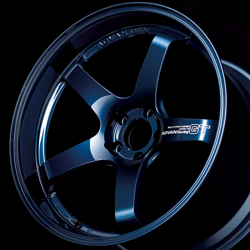 Advan GT Premium Version 21x11.0 / +05 ET / 5x114.3 / 73mm Bore / Racing Titanium Blue and Ring