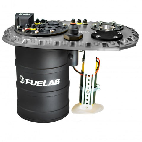 Fuelab Quick Service Surge Tank w/No Lift Pump & Twin Screw 500LPH Brushless Pump - Titanium