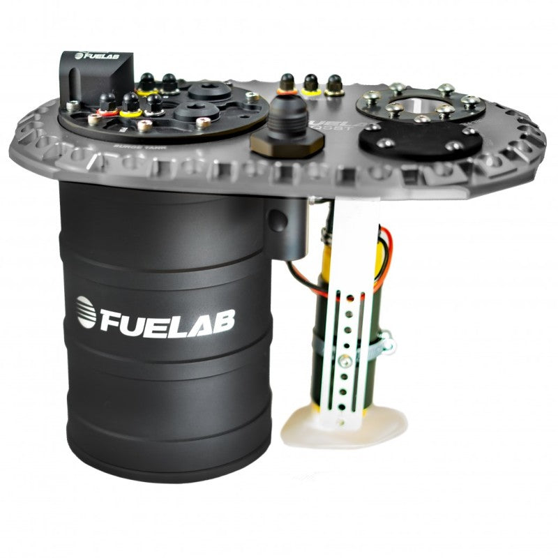 Fuelab Quick Service Surge Tank w/49442 Lift Pump & Twin Screw 500LPH Brushless Pump - Titanium