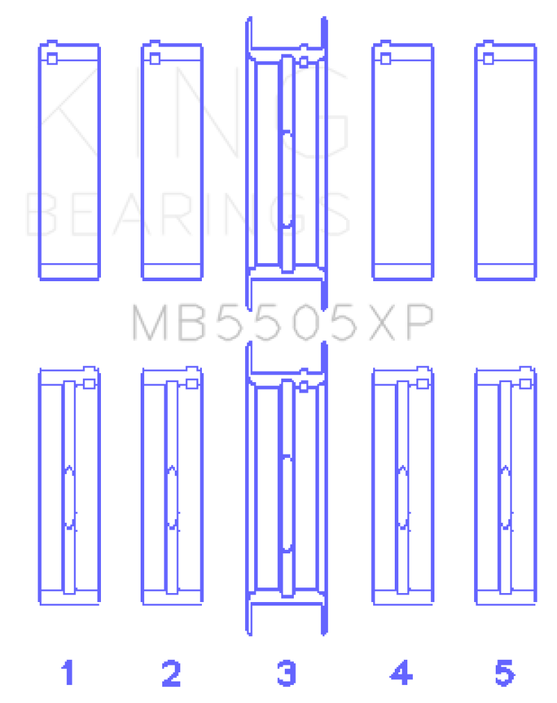 King Bearings Main Bearing Set MB5505XP STDX