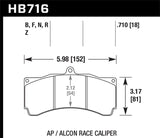 Hawk HPS Brake Pads w/ 0.710 Thickness - AP Racing Alcon