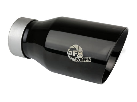 aFe MACH Force-Xp Universal Exhaust Tip 3 IN Inlet x 4-1/2 IN Outlet x 9 IN L- Black Tip