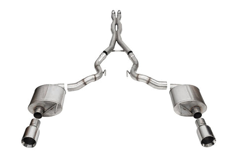Corsa 24-25 Ford Mustang GT Xtreme 3in Cat-Back Dual Rear Exhaust w/4.5in Straight-Cut Polish Tips