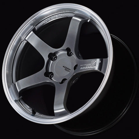 Advan GT Premium 21x9.5 +40 5x114.3 Machining and Hyper Platinum Black Wheel