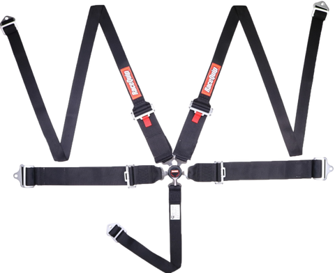 RaceQuip Black SFI CAMLOCK 5pt PD Lap HNR Seat Belt