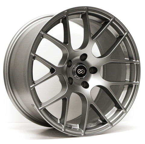 Enkei Raijin 18x8.5 50mm Offset 5x114.3 Bolt 72.6 Bore Dia Titanium Gray Wheel *Min Qty 60*
