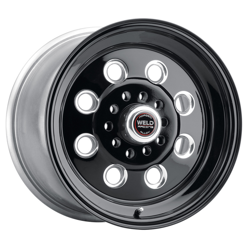 Weld Black Draglite 15x10 / 5x114.3 / 5.5 BS / 3.18 HB - Gloss Black - Non-BL Wheel