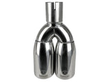 aFe Takeda 304 Stainless Steel Clamp-on Exhaust Tip Polished 2-1/2ininlet x 3-1/2in Outlet X 12in L
