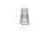 aFe POWER Universal Clamp-On Air Filter / D2 Dura-Dry Media 2-1/2in F x 5in B x 3-1/2in T x 7inH