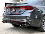 aFe 22-24 Kia Forte GT 1.6L 3in-2.5in 304 Stainless Steel Axle-Back Exhaust w/ Carbon Fiber Tips