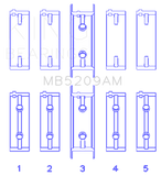 King Engine Bearings Mitsubishi 4G63/64/DOHC (Size +0.50mm) Main Bearing Set