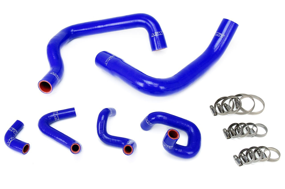 HPS Performance High Temp Reinforced Silicone Radiator and Heater Coolant Hose Kit Blue 57-1010-BLUE
