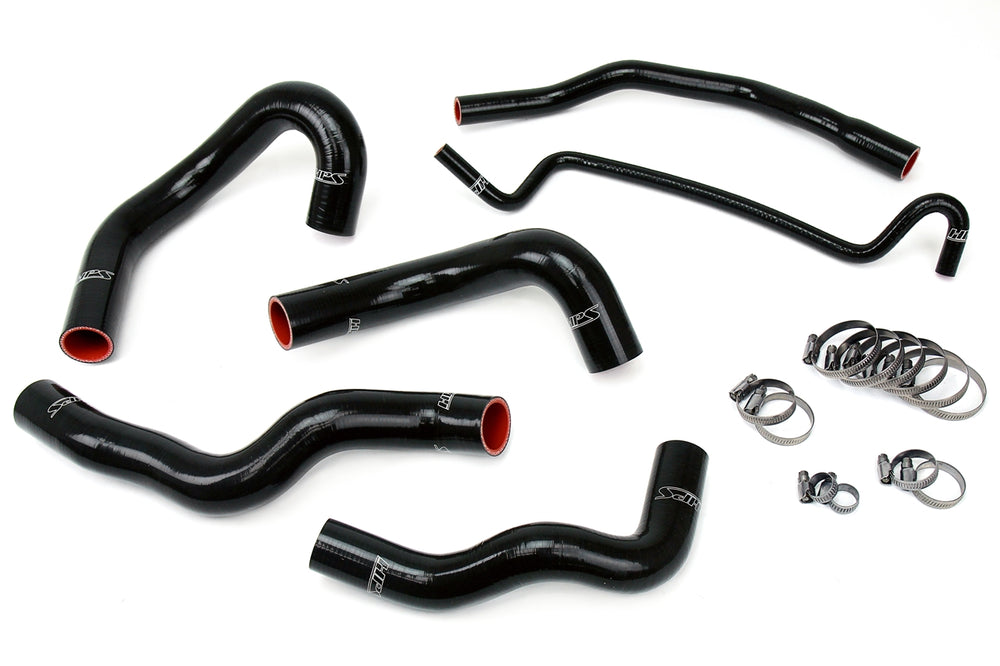 HPS Performance High Temp Reinforced Silicone Radiator Coolant Hose Kit Black 57-1013-BLK