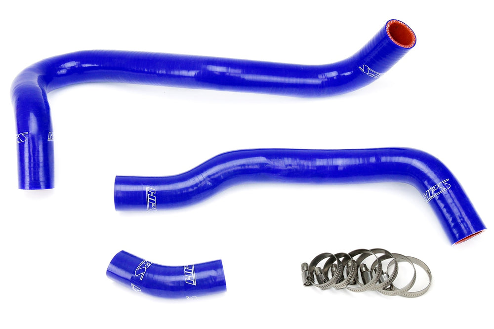 HPS Performance High Temp Reinforced Silicone Radiator Coolant Hose Kit Blue 57-1021-BLUE