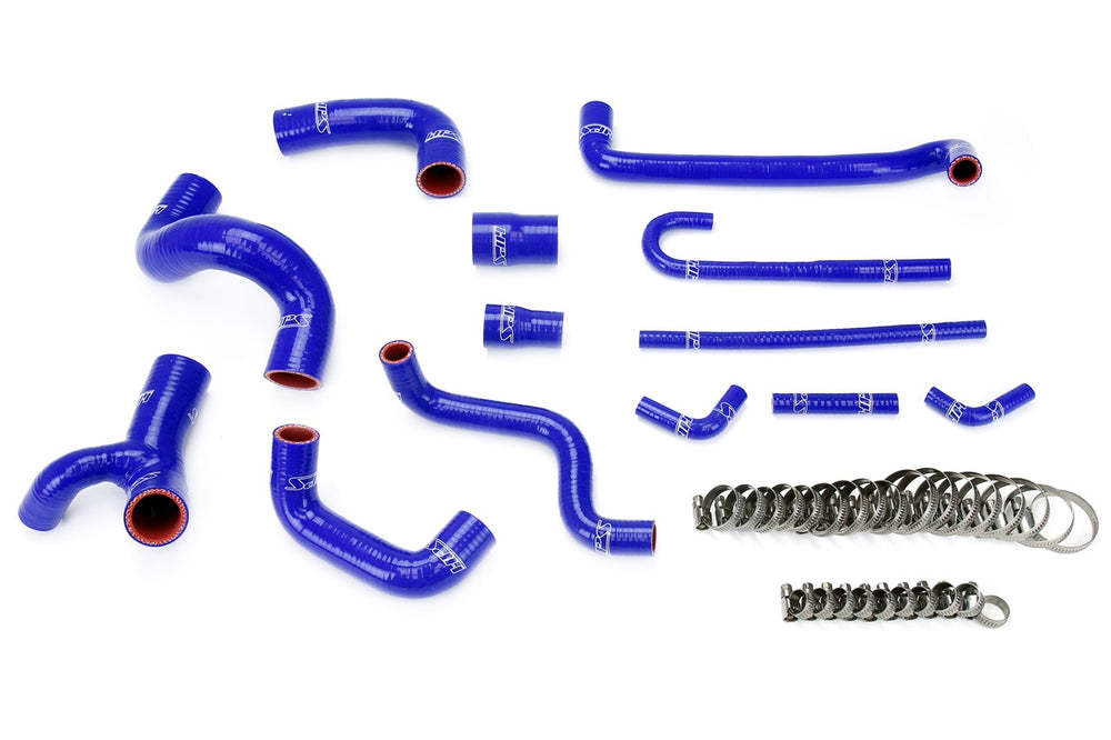 HPS Performance High Temp Reinforced Silicone Radiator Heater and Water Hose Coolant Hose Kit Blue 57-1209-BLUE