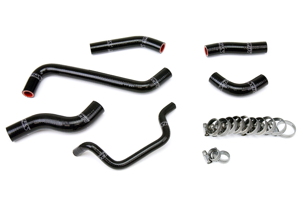 HPS Performance High Temp Reinforced Silicone Radiator Coolant Hose Kit Black 57-1242-BLK