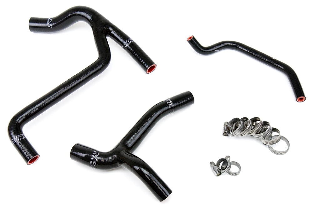 HPS Performance High Temp Reinforced Silicone Radiator Coolant Hose Kit Black 57-1243-BLK