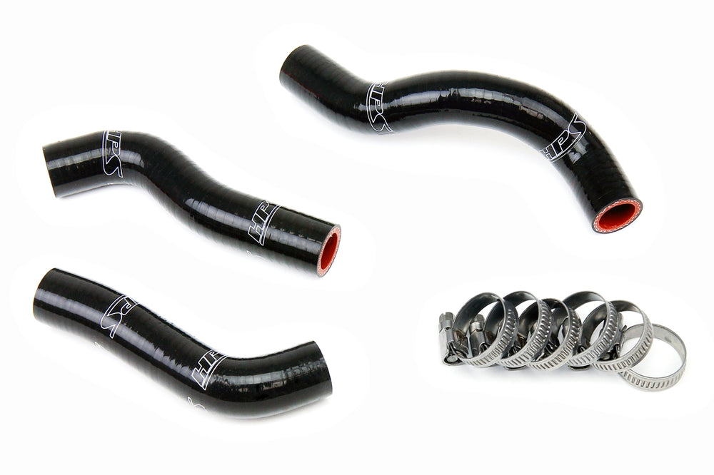 HPS Performance High Temp Reinforced Silicone Radiator Coolant Hose Kit Black 57-1249-BLK