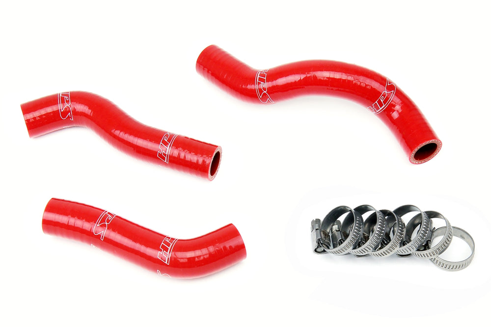 HPS Performance High Temp Reinforced Silicone Radiator Coolant Hose Kit Red 57-1249-RED