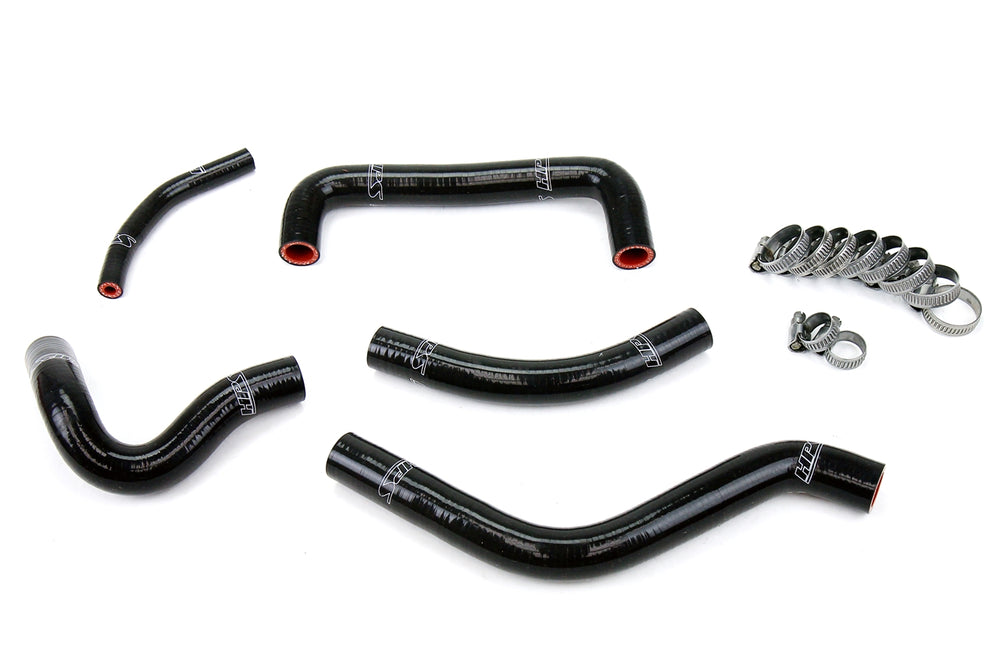 HPS Performance High Temp Reinforced Silicone Radiator Coolant Hose Kit Black 57-1258-BLK