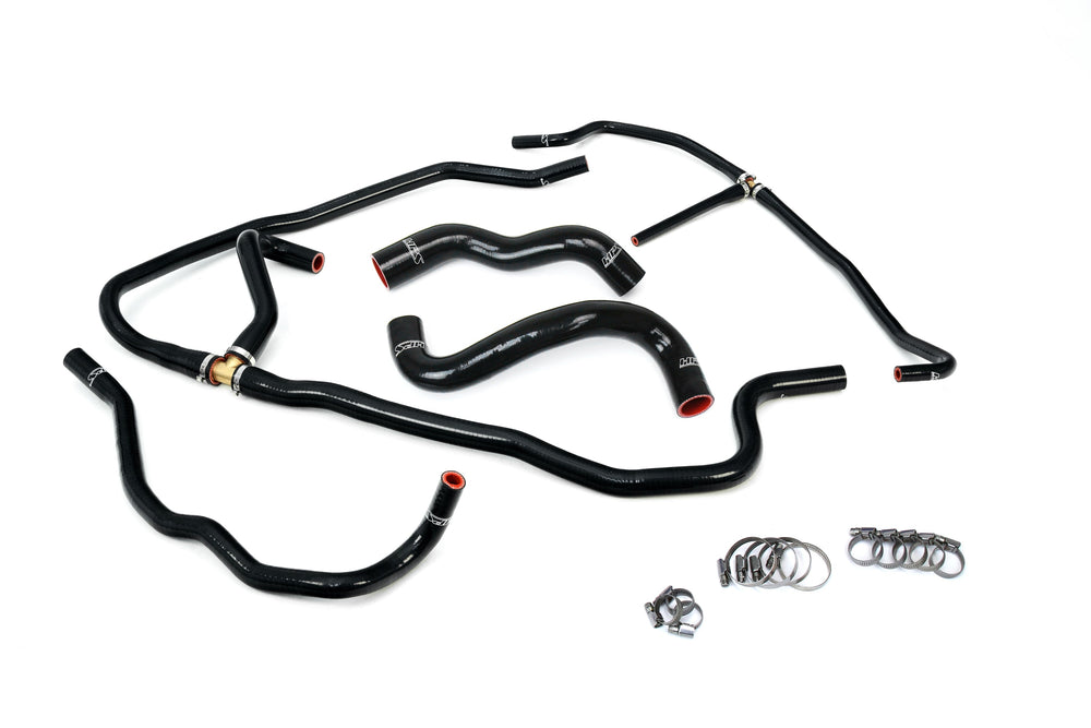 HPS Performance High Temp Reinforced Silicone Radiator and Heater Coolant Hose Kit Black 57-1276-BLK