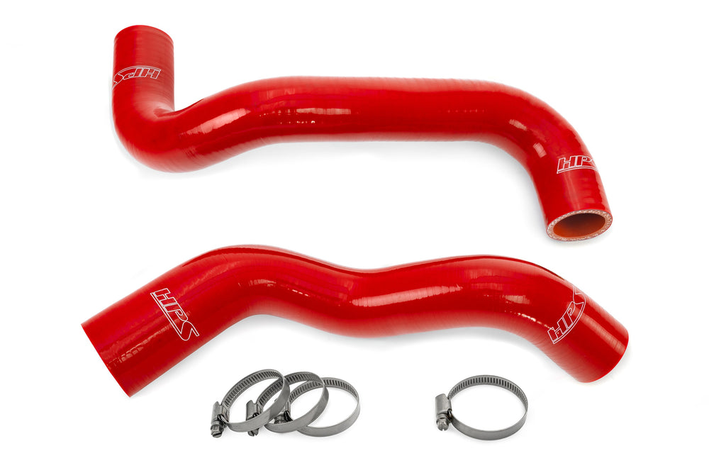 HPS Performance High Temp Reinforced Silicone Radiator Coolant Hose Kit Red 57-1276R-RED