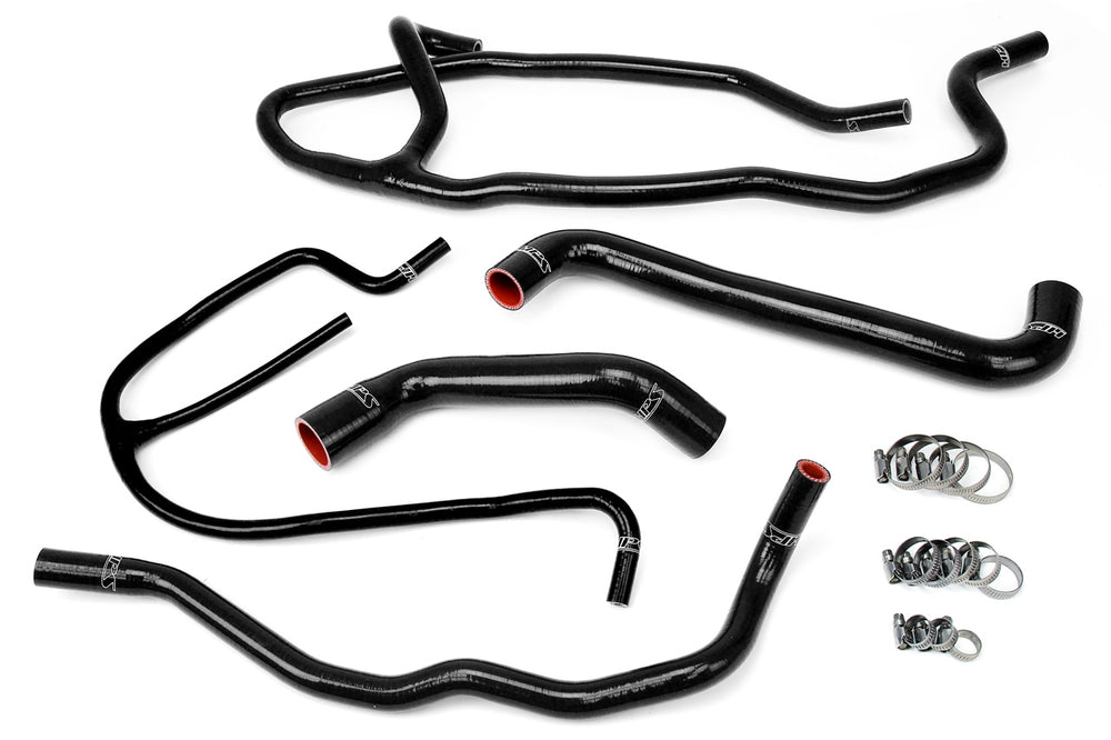 HPS Performance High Temp Reinforced Silicone Radiator and Heater Coolant Hose Kit Black 57-1277-BLK
