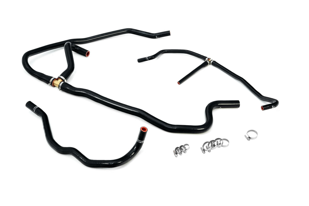 HPS Performance High Temp Reinforced Silicone Heater Coolant Hose Kit Black 57-1277H-BLK