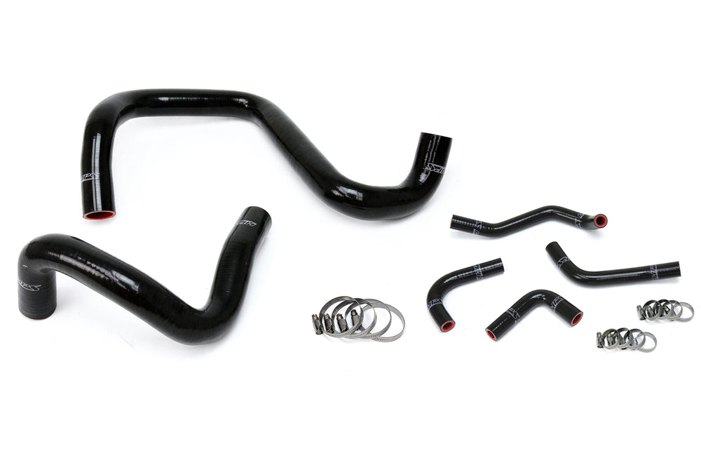 HPS Performance High Temp Reinforced Silicone Radiator and Heater Coolant Hose Kit Black 57-1285-BLK