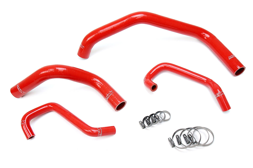 HPS Performance High Temp Reinforced Silicone Radiator Coolant Hose Kit Red 57-1301-RED