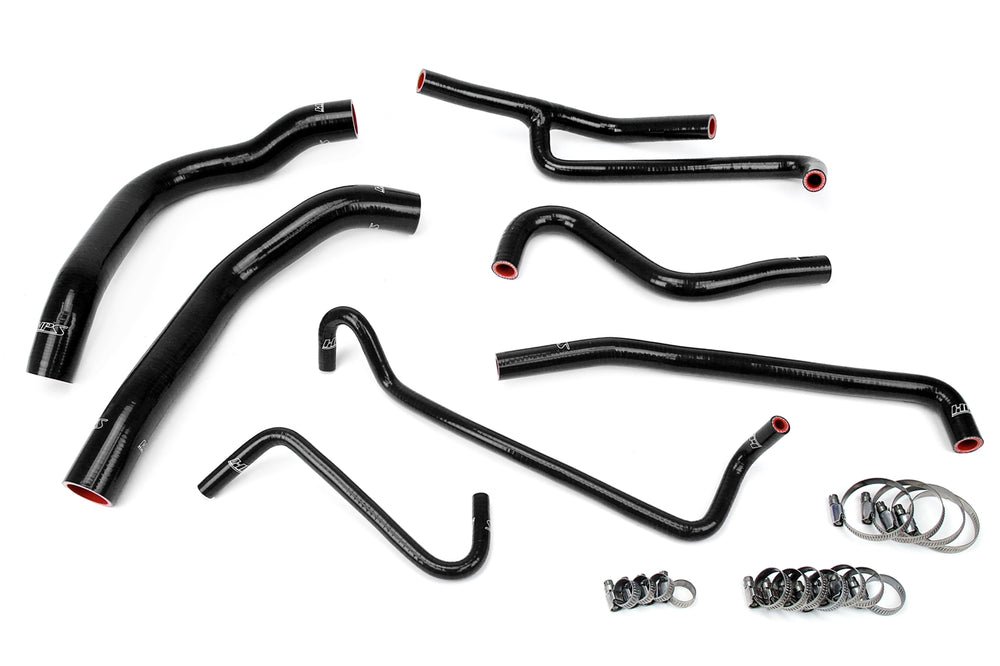 HPS Performance High Temp Reinforced Silicone Radiator and Heater Coolant Hose Kit Black 57-1330-BLK