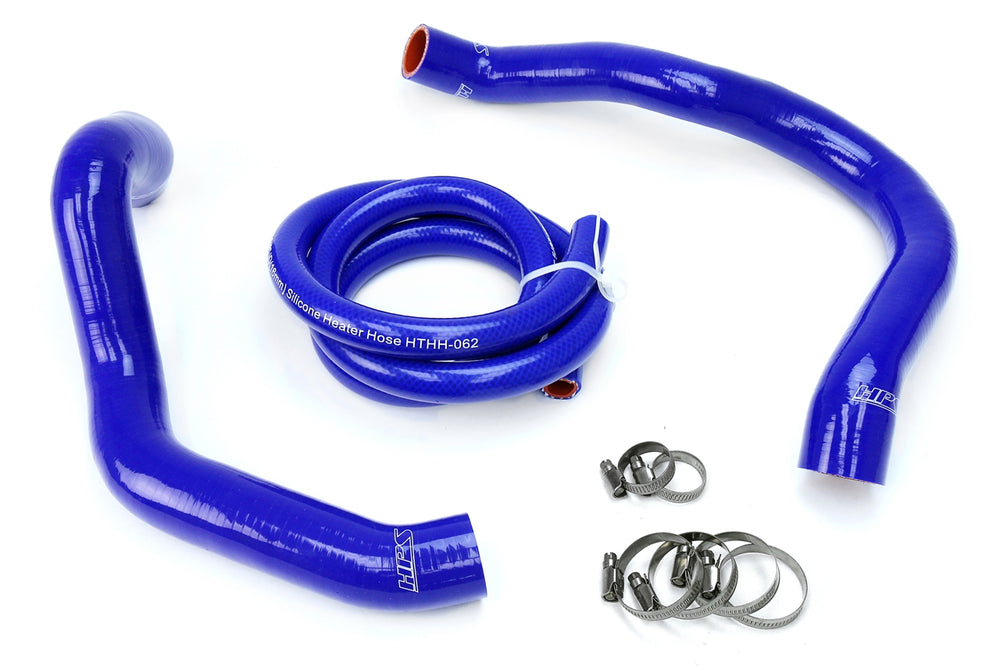 HPS Performance High Temp Reinforced Silicone Radiator and Heater Coolant Hose Kit Blue 57-1338-BLUE