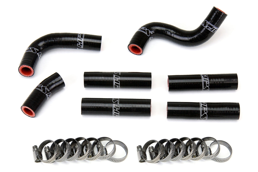 HPS Performance High Temp Reinforced Silicone Heater Coolant Hose Kit Black 57-1344-BLK