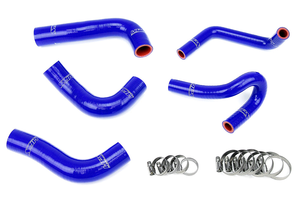 HPS Performance High Temp Reinforced Silicone Radiator and Heater Coolant Hose Kit Blue 57-1412-BLUE