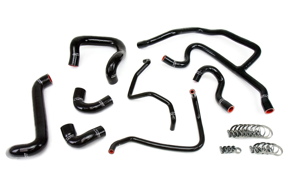 HPS Performance High Temp Reinforced Silicone Radiator and Heater Coolant Hose Kit Black 57-1427-BLK