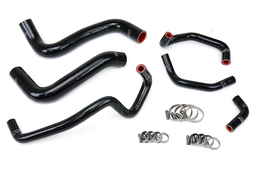 HPS Performance High Temp Reinforced Silicone Radiator and Heater Coolant Hose Kit Black 57-1467-BLK