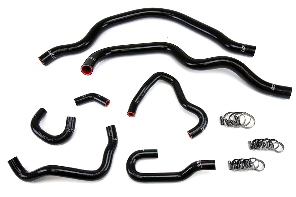 HPS Performance High Temp Reinforced Silicone Radiator and Heater Coolant Hose Kit Black 57-1489-BLK