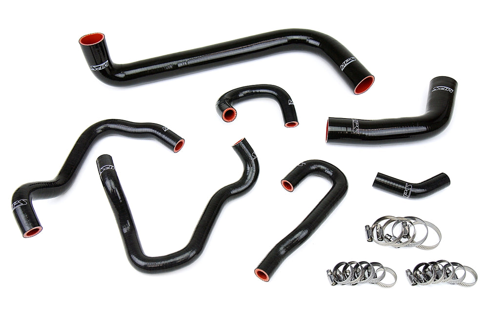 HPS Performance High Temp Reinforced Silicone Radiator and Heater Coolant Hose Kit Black 57-1490-BLK