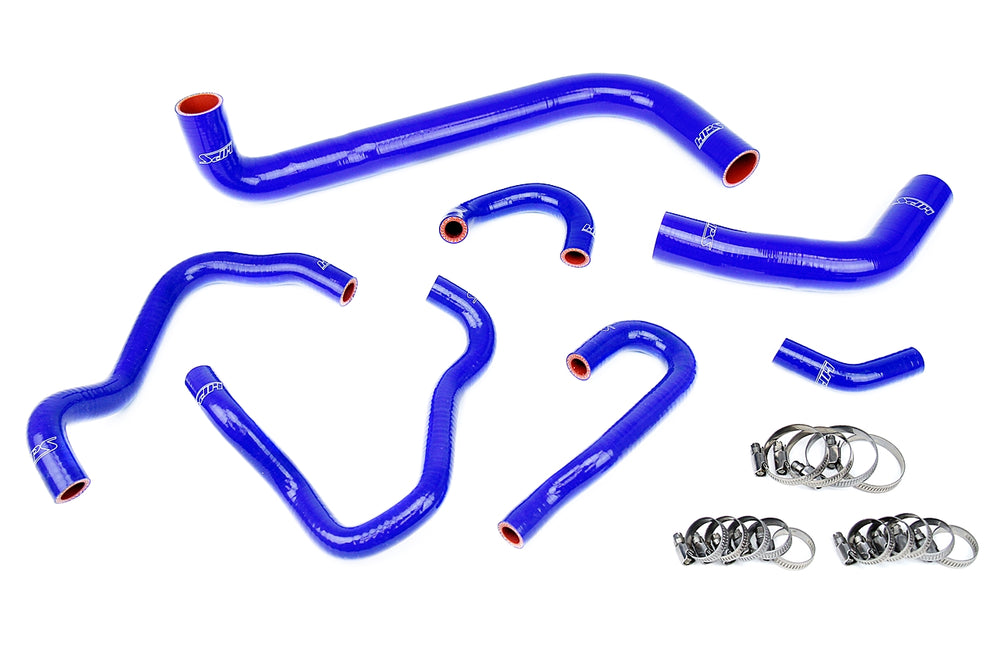 HPS Performance High Temp Reinforced Silicone Radiator and Heater Coolant Hose Kit Blue 57-1490-BLUE