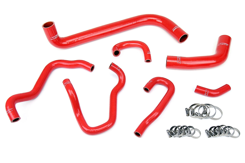 HPS Performance High Temp Reinforced Silicone Radiator and Heater Coolant Hose Kit Red 57-1490-RED