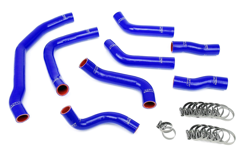 HPS Performance High Temp Reinforced Silicone Radiator Coolant Hose Kit Blue 57-1501-BLUE