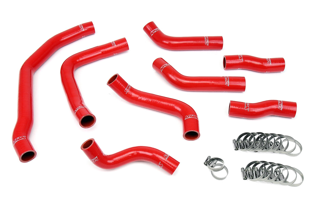 HPS Performance High Temp Reinforced Silicone Radiator Coolant Hose Kit Red 57-1501-RED