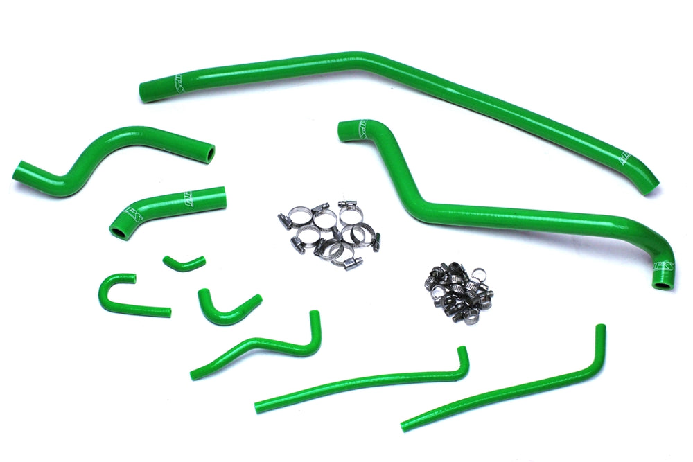 HPS Performance High Temp Reinforced Silicone Radiator Coolant Hose Kit Green 57-1504-GRN