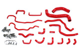HPS Performance High Temp Reinforced Silicone Radiator and Heater Coolant Hose Kit Red 57-1516-RED