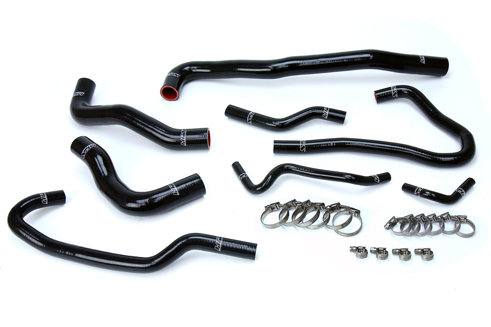 HPS Performance High Temp Reinforced Silicone Radiator and Heater Coolant Hose Kit Black 57-1546-BLK